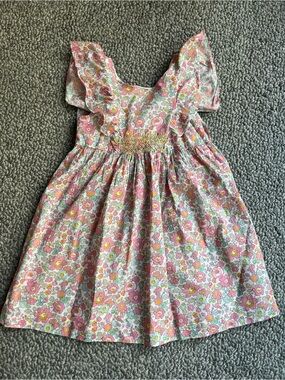 Cyrillus Liberty Pink Floral Smocked Kids Dress